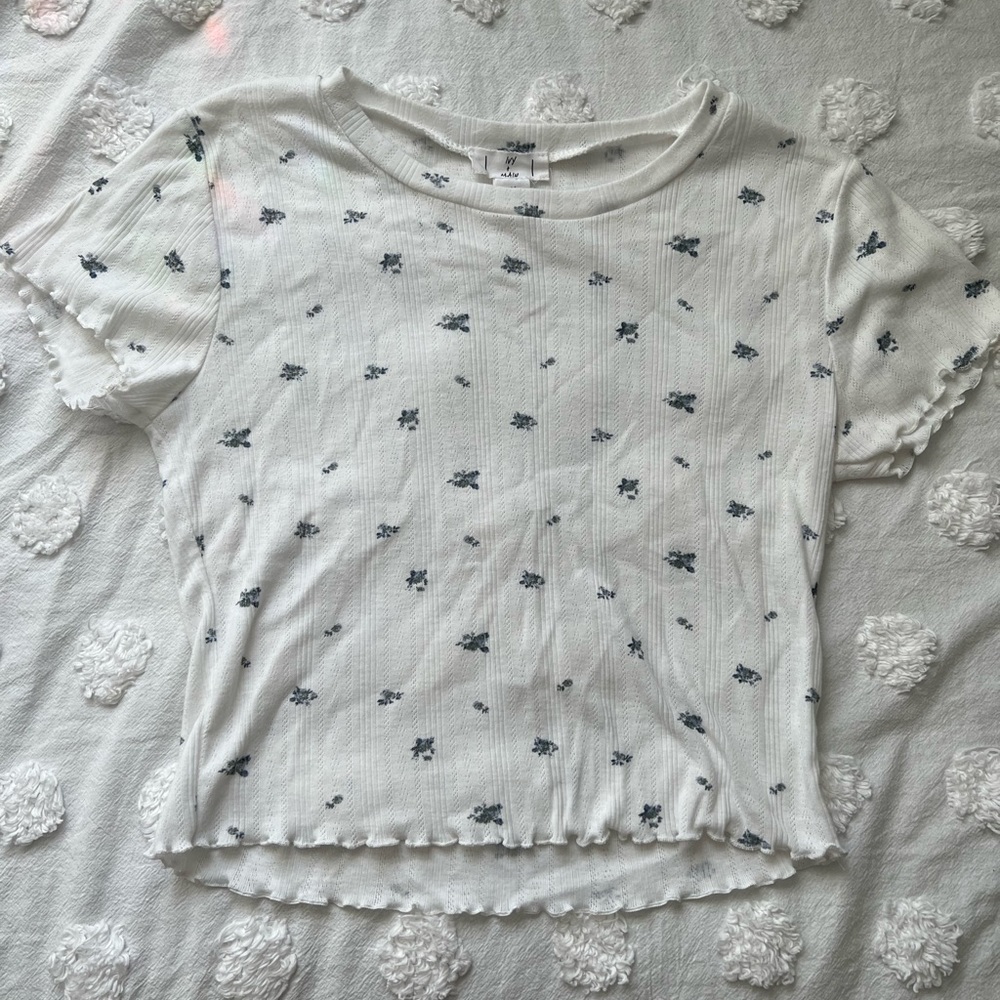 White floral top